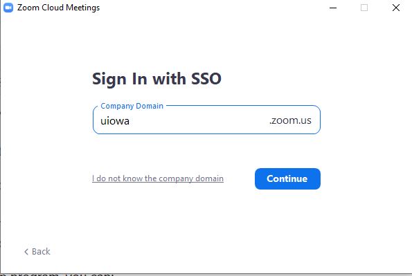 sign in with sso